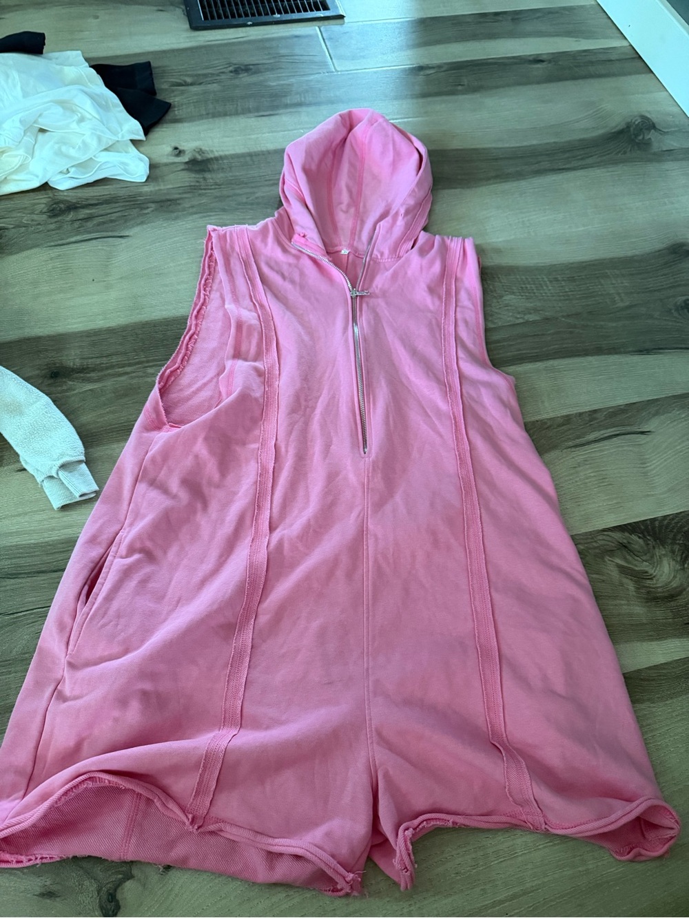 Women’s Pink Hooded Romper